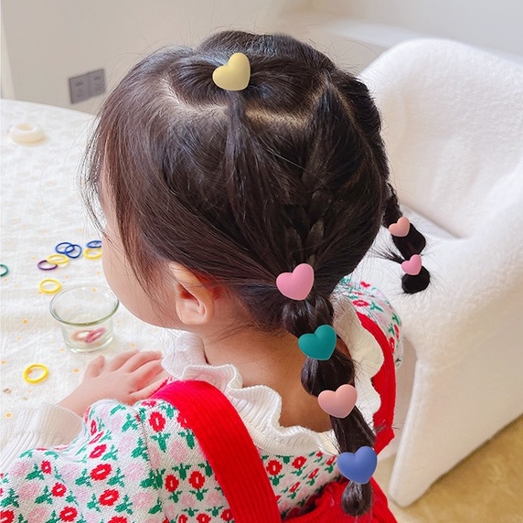 Dây Buộc Tóc Cao Su Cỡ Nhỏ Họa Tiết Hoạt Hình Không Đau Cho Bé Gái