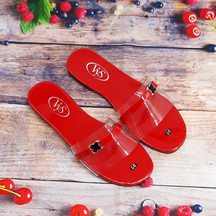 Dép lê bệt nữ quai ngang trang trí logo bươm kiểu dáng xinh xắn thời trang VYS TA3851 (Nhiều màu)