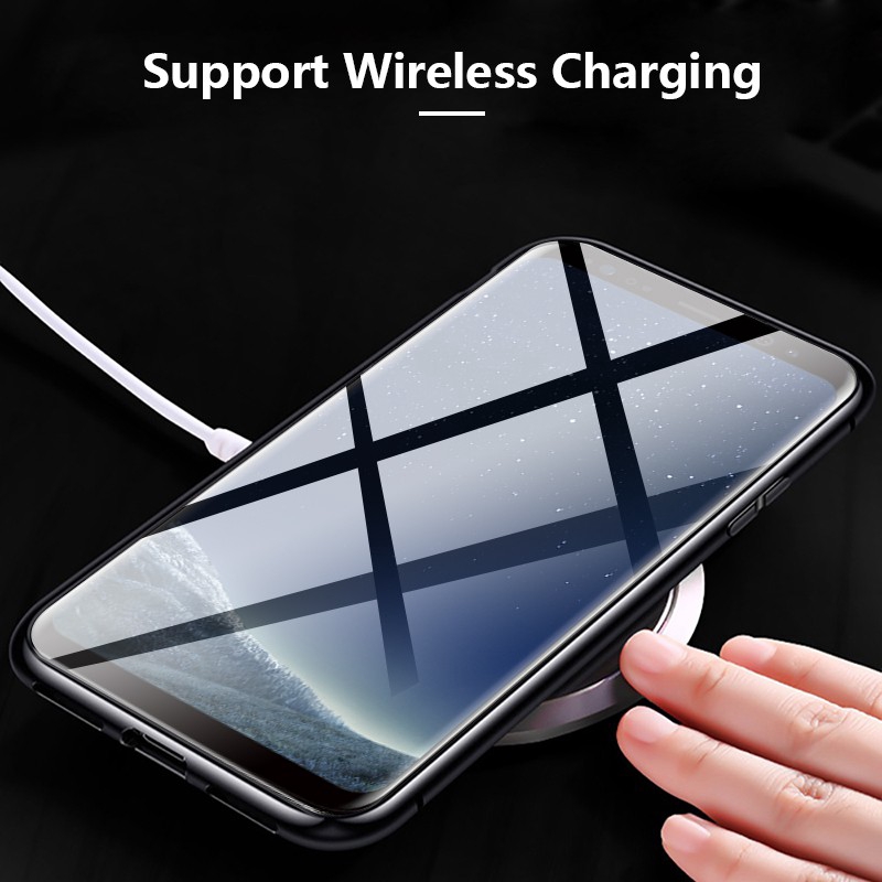 Ốp điện thoại kính cường lực viền kim loại nam châm cho Samsung Galaxy S10/S10+/S10e