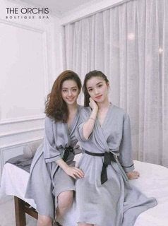 Áo choàng lụa cho spa,makeup,salon