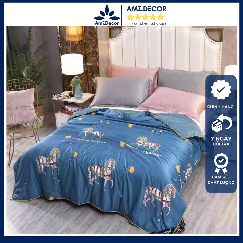 Chăn đũi cotton mùa hè nhập khẩu sang trọng, chăn mền đũi mát mềm mịn không nhăn không xù kích thước 2mx2m2