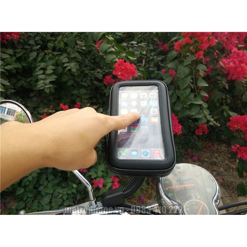 Giá đỡ chống nước ( chống trộm ) cho điện thoại 4.7 inch - 5 inch trên xe máy k66