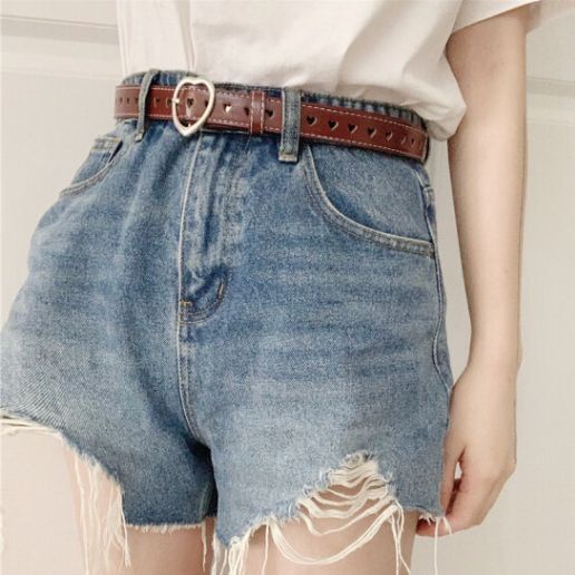 Jiashucheng Thắt Lưng Phối Lỗ Thời Trang Hàn Quốc Đơn Giản Dễ Phối Đồ Cho Nữ