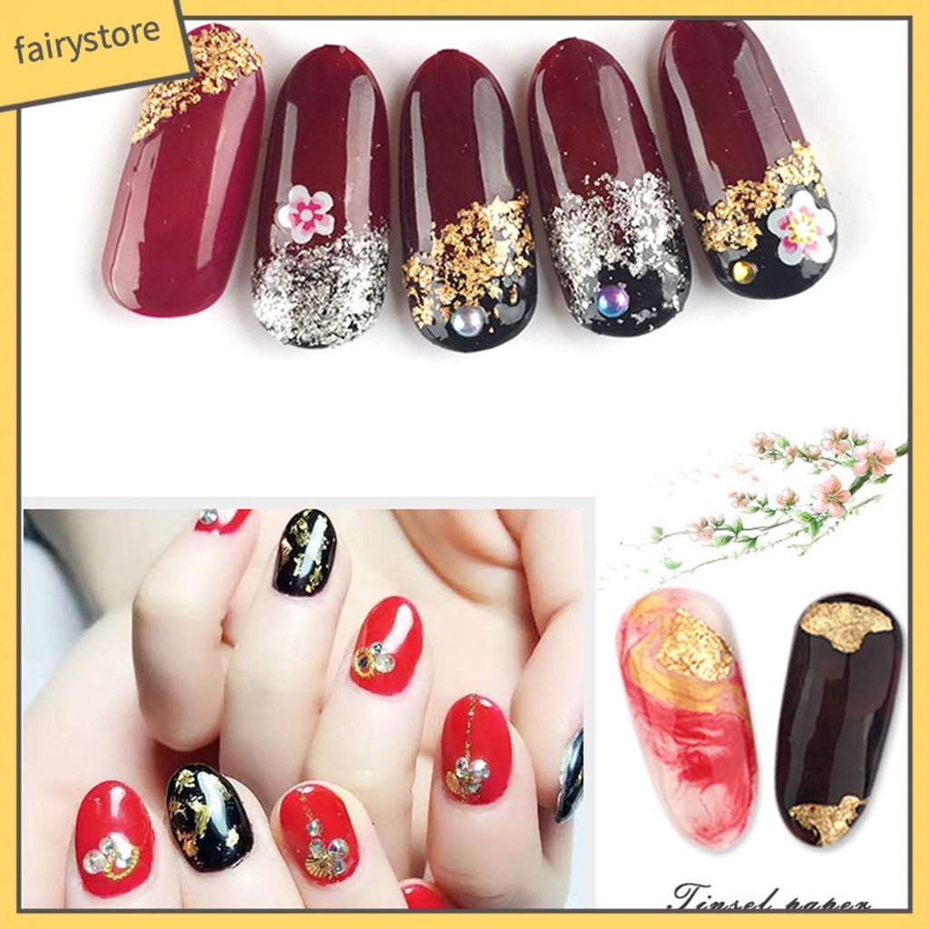 Set 12 tấm giấy foil dán móng nghệ thuật