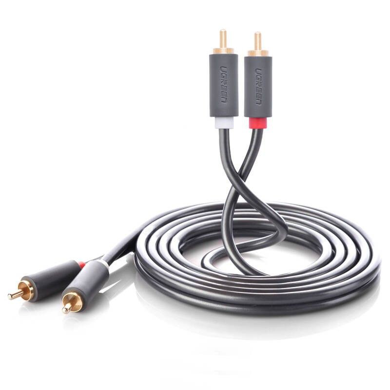 Cáp âm thanh 2 đầu hoa sen RCA - Cáp AV Ugreen 10518 dài 2m cao cấp