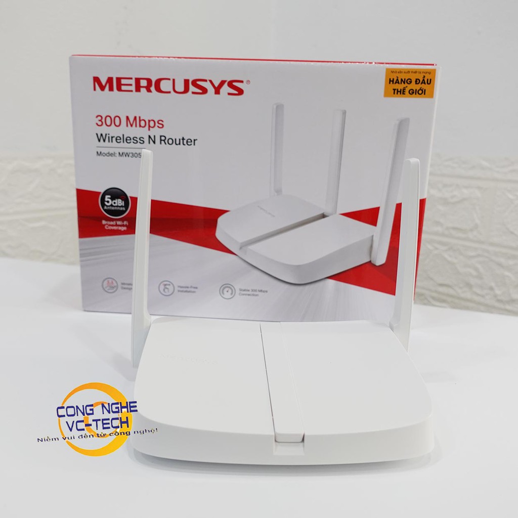 [BẢO HÀNH 2 NĂM] Bộ Phát Wifi 3 Râu Mercusys MW305R ⭐️ Tốc Độ Đường Truyền 300 Mbps⭐️ Hàng Chính Hãng 100%