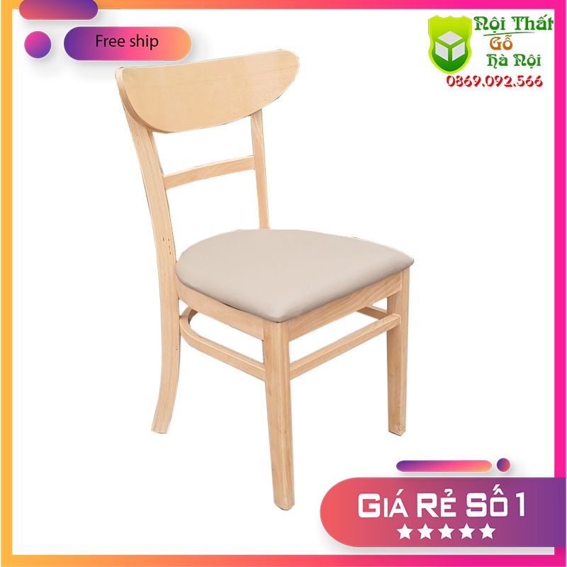 ۩🔴 FREE SHIP 🔴Ghế Panda Cafe, Ghế Bàn Ăn Mặt Nệm Si Thái Cao Cấp - Gỗ Hà Nội Furniture