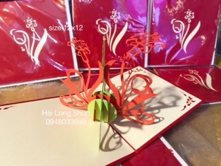 Hoa Mào Gà - Flower - Thiệp 3D
