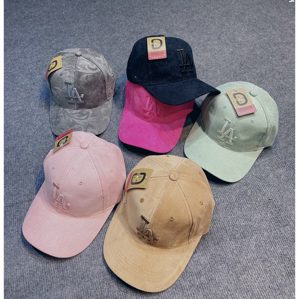 Mũ - Nón Lưỡi Trai  Unisex Nam nũ ULZZANG Thêu Chữ LAFASHION Chất Nhung Cao Cấp - Hata24h