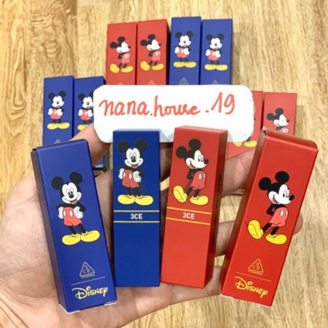 (chính hãng, có sẵn) Son thỏi #3ce bản #mickey, #222,#226, #227,#228,#229,#230,#231