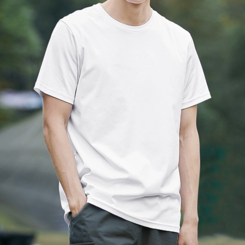 Áo phông thun nam tay lỡ form rộng unisex có cổ tròn chất cotton basic đẹp màu đen trắng FAVITI AT49 | BigBuy360 - bigbuy360.vn