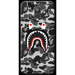 Ốp Lưng A6/ A6 Plus Bape Xám Đen