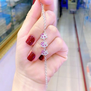 Lắc tay cho bé hình mèo kitty, Set 2 món lắc tay và khuyên tai cho bé siêu xinh Minh Hằng Jewelry