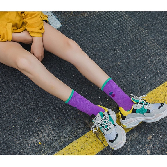 Vớ Tất Nữ cao cổ họa tiết trái cây phong cách trẻ trung, dễ thương và xinh xắn