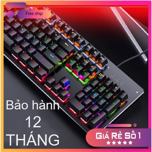 Bàn Phím Cơ Gaming Jingdi 104 9 CHE DO LED Phím cơ siêu nhạy rất dễ sử dụng  BH 12 tháng