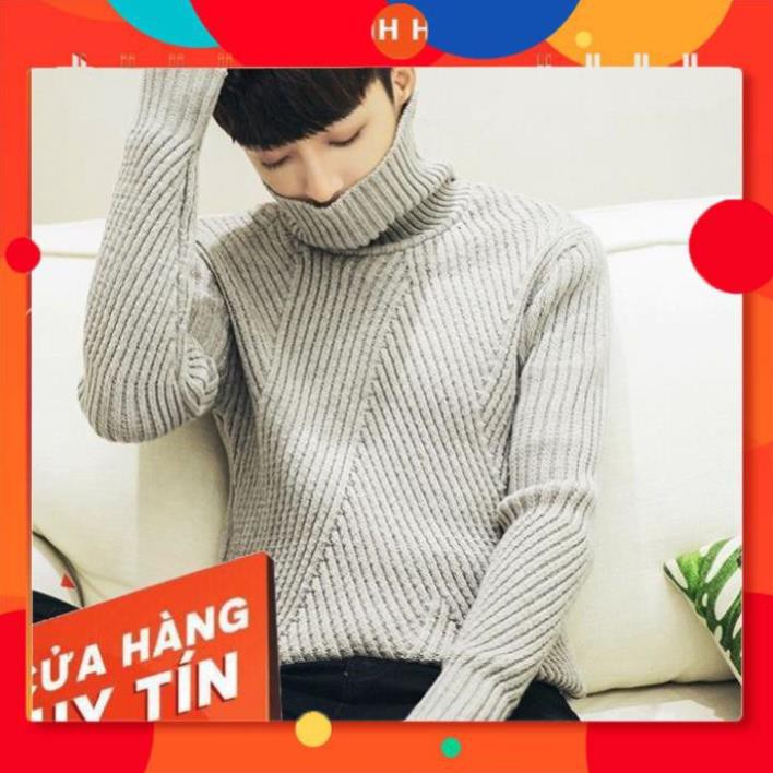 adw XẢ HÀNG Đũ mã - Áo Len Nam Cổ Cao PHONG CÁCH HÀN QUỐC Thời Trang CHUNKSHOP  - sẵn hàng trong kho .Z11 . a21ds cs