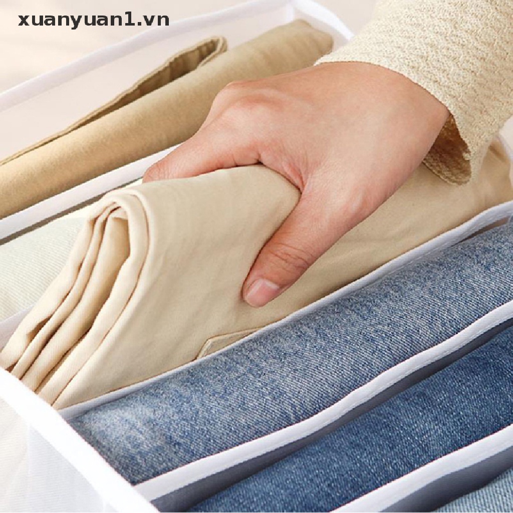 Hộp Đựng Đồ Dùng Chia Ngăn Bằng Vải Jean Tiện Dụng