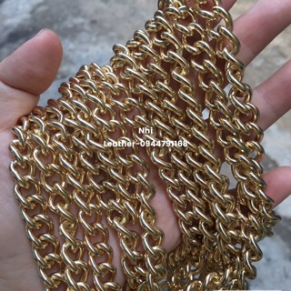 Dây xích nhôm cọng tròn bản 1cm, dài 1.2m