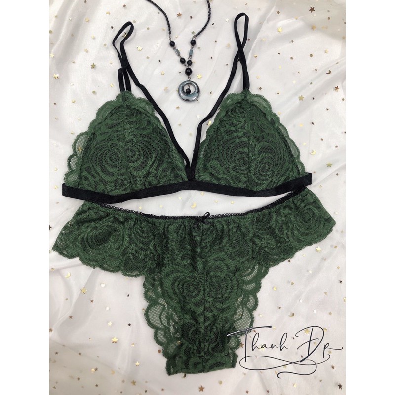 [ẢNH THẬT] SET BRALETTE RÊU - Thiết Kế Cao Cấp
