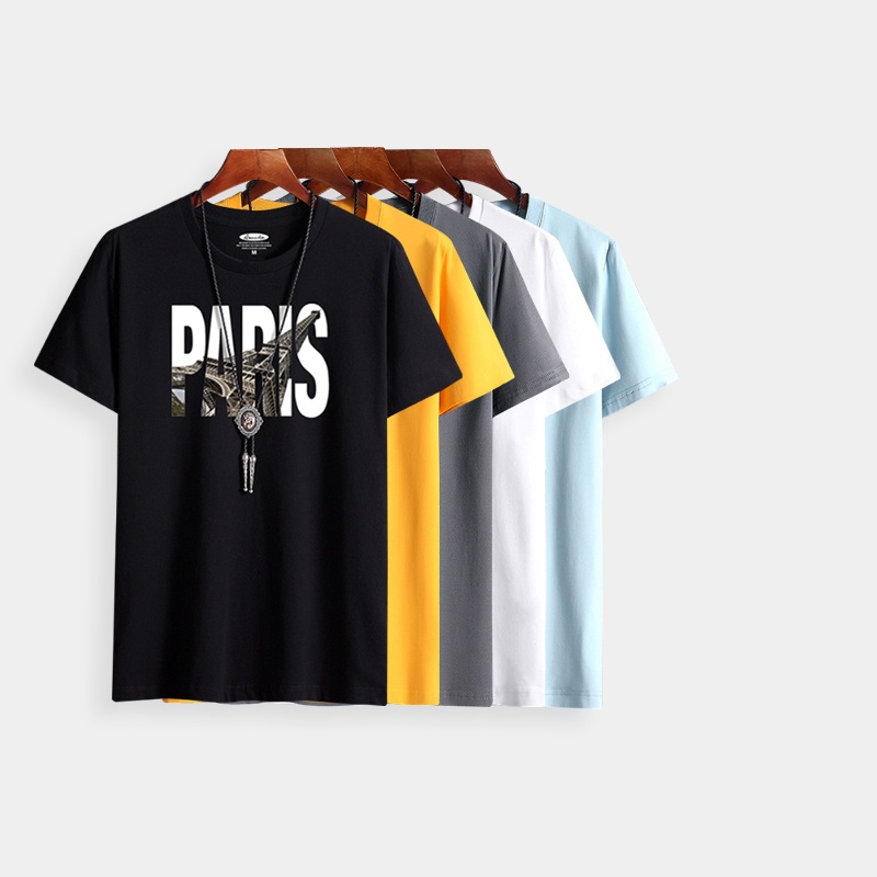 Áo thun nam thể thao KO&DO mã TT31-Q Áo tay lỡ nam họa tiết Paris ngắn tay thể thao đẹp mùa hè tập gym vải cotton