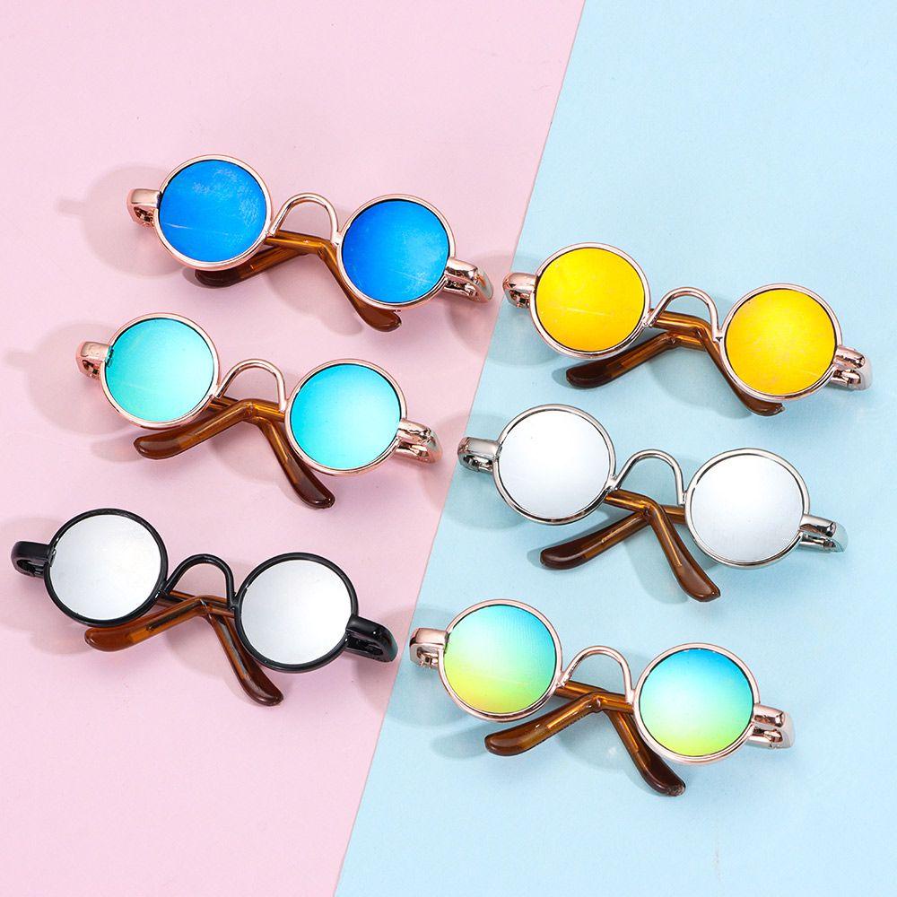 Mắt Kính Gọng Tròn Phối Lông Xù Màu Cầu Vồng Dễ Thương Cho Búp Bê BJD 1 / 61 / 12