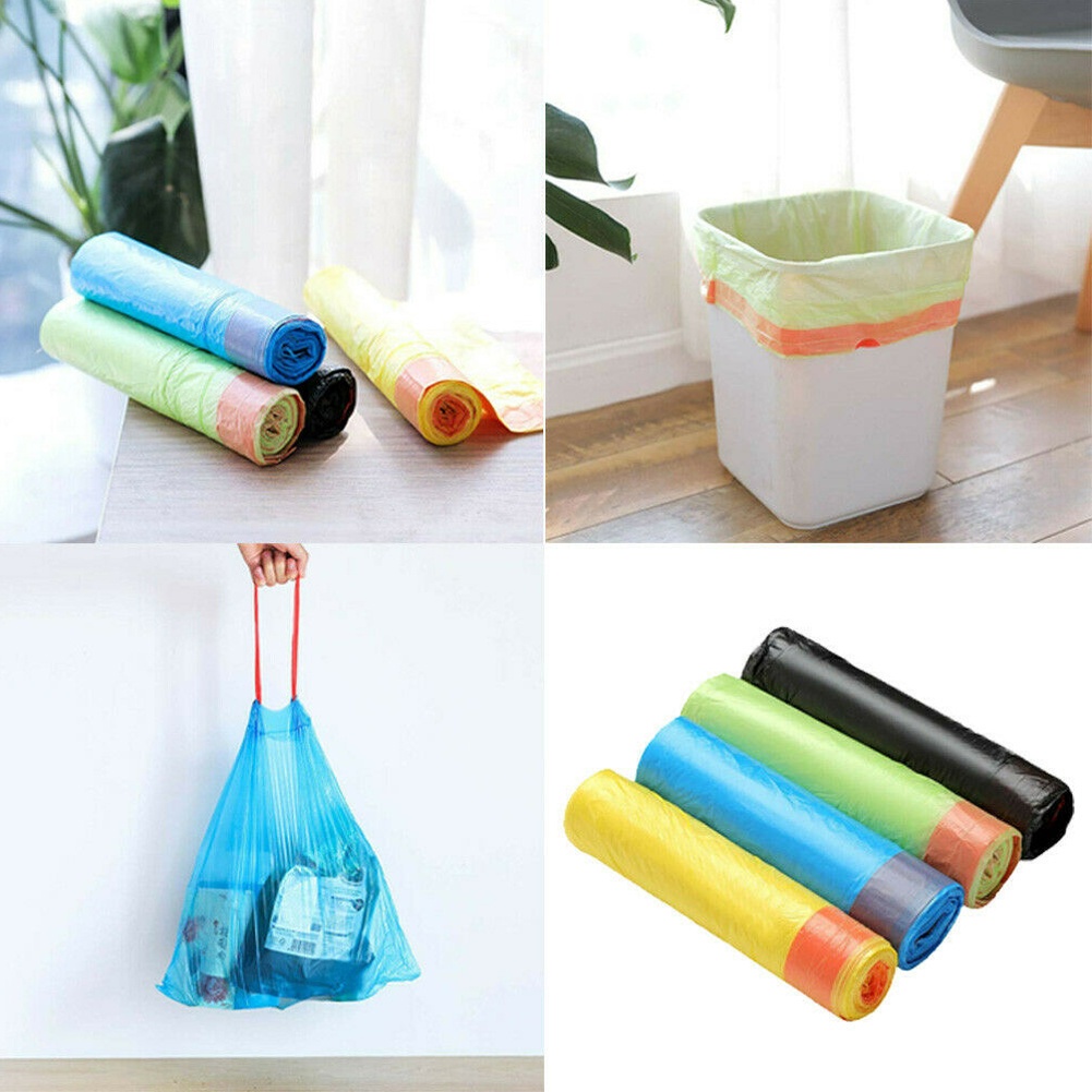 Túi Đựng Rác Tự Phân Huỷ Có Dây Rút - 45x50 cm - 15 túi/cuộn - Tiện Dụng Sạch Sẽ Thông Minh 1332 THẾ GIỚI TIỆN ÍCH