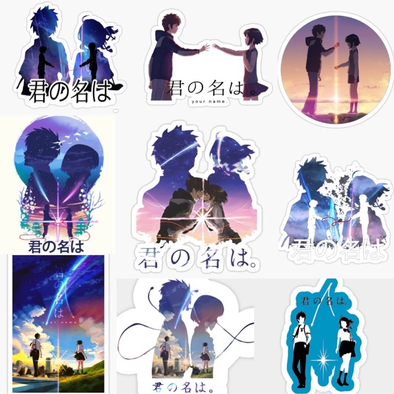 Hình dán yourname 30-60 cái khác nhau ép lụa khác nhau / ảnh Sticker anime your name