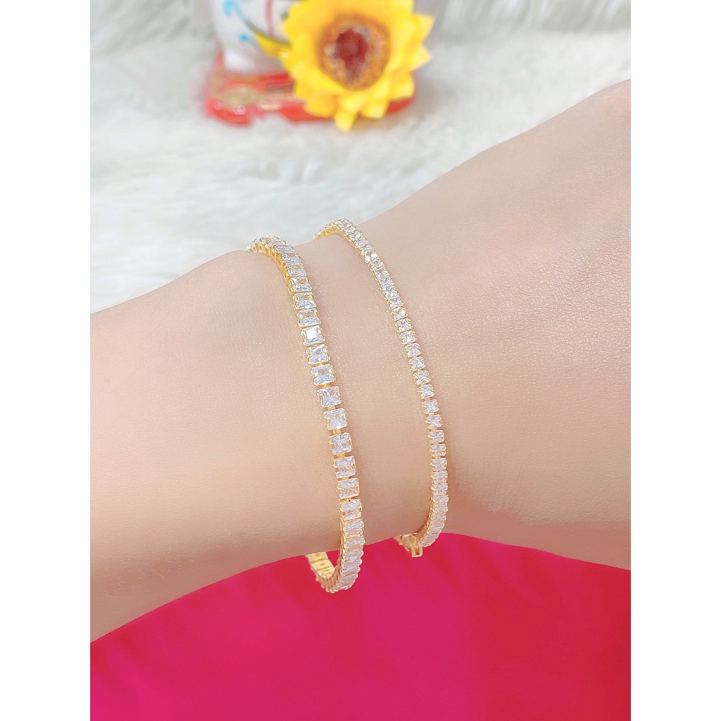 UHA - Lắc Tay Nữ Mạ Vàng 18k Vàng Trắng Sang Trọng UHA L468-L469
