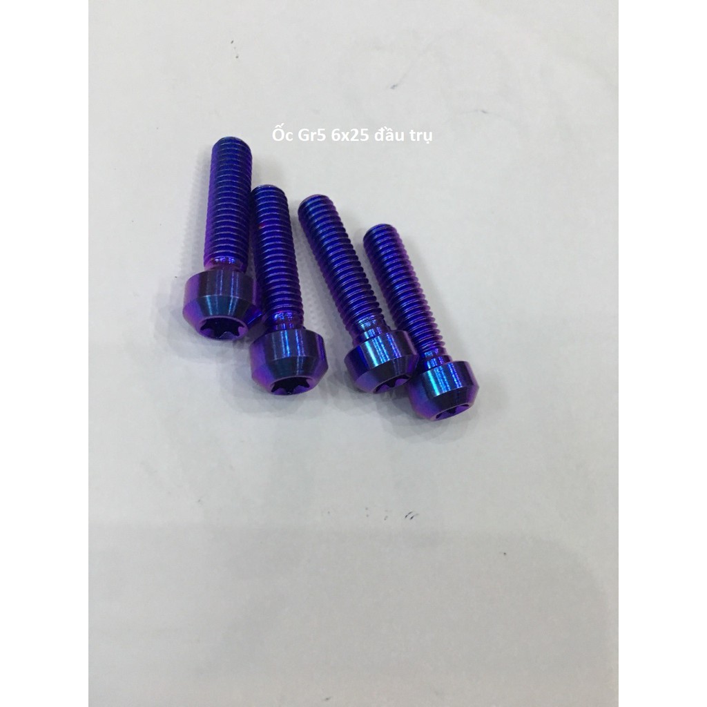 ỐC TITANIUM GR5 ĐẦU TRỤ SIZE 6x25