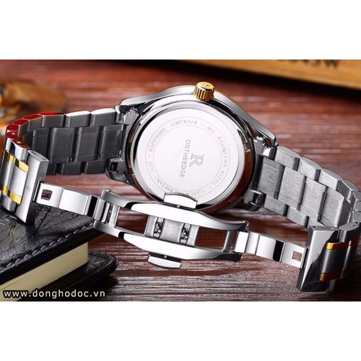 Đồng hồ nam ONTHEEDGE 025 dây thép cao cấp không gỉ (xanh) | BigBuy360 - bigbuy360.vn
