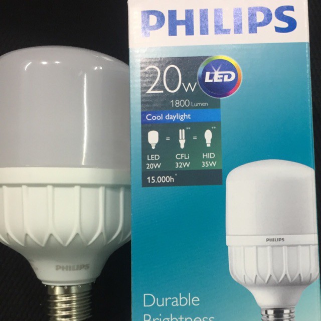 Bóng Đèn Philips LEDbulb Trụ 20W-22W Chuẩn Đuôi E27 Độ Sáng 1800Lm  Tiết kiệm 50% Điên Năng  Bảo Hành 2 Năm (1 Đổi 1) | BigBuy360 - bigbuy360.vn
