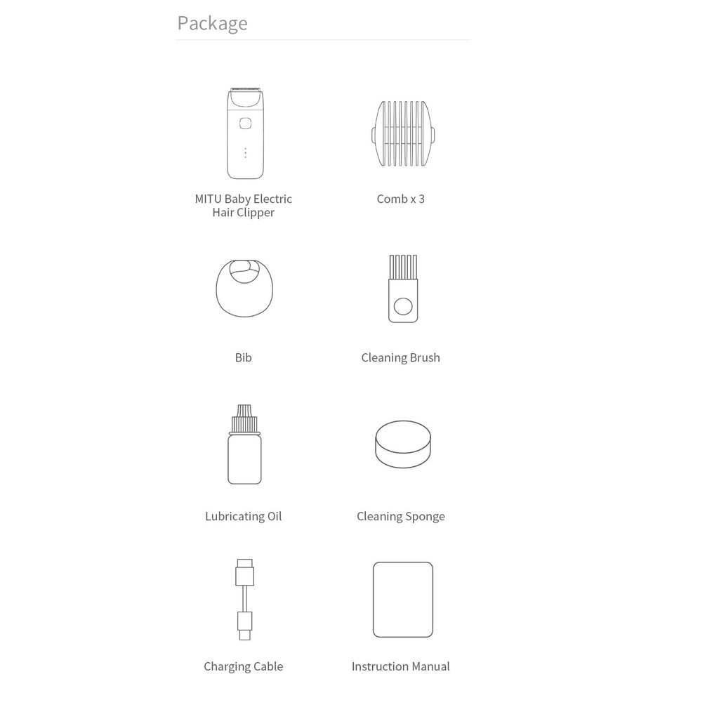 Tông đơ cắt tóc trẻ em Xiaomi MITU DIEL0384