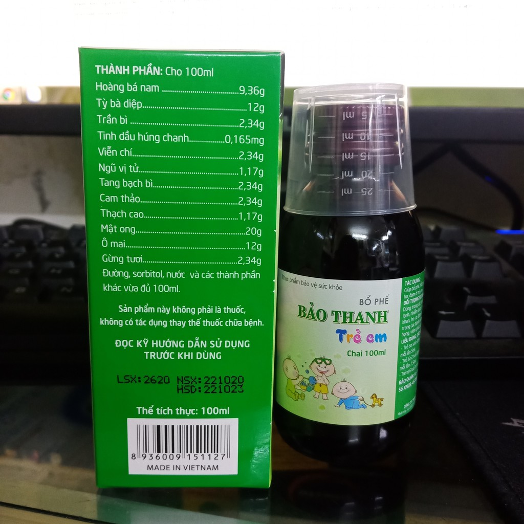 Siro ho trẻ em Bảo Thanh 100ml