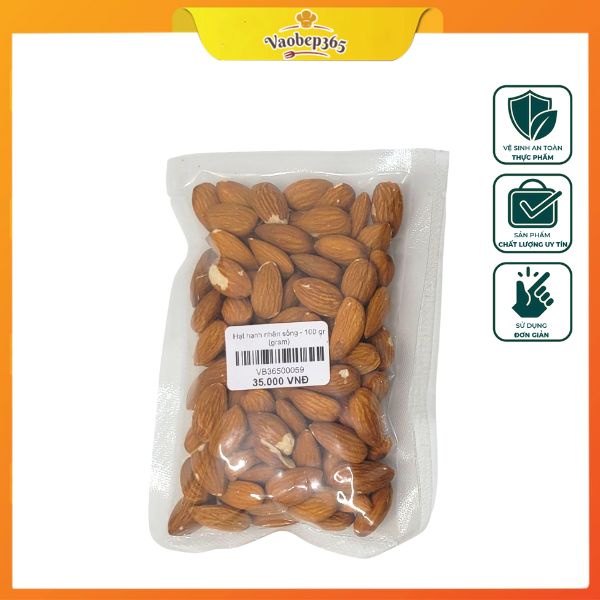 Hạnh nhân Australia đã tách vỏ, loại hạt nhỏ vừa 100g - 500g Vào bếp 365