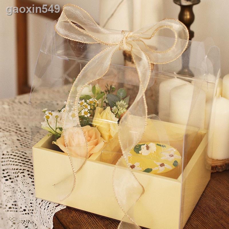 5hộp đựng quà mica trong suốt, giỏ quà tặng, hoa, quả, bánh