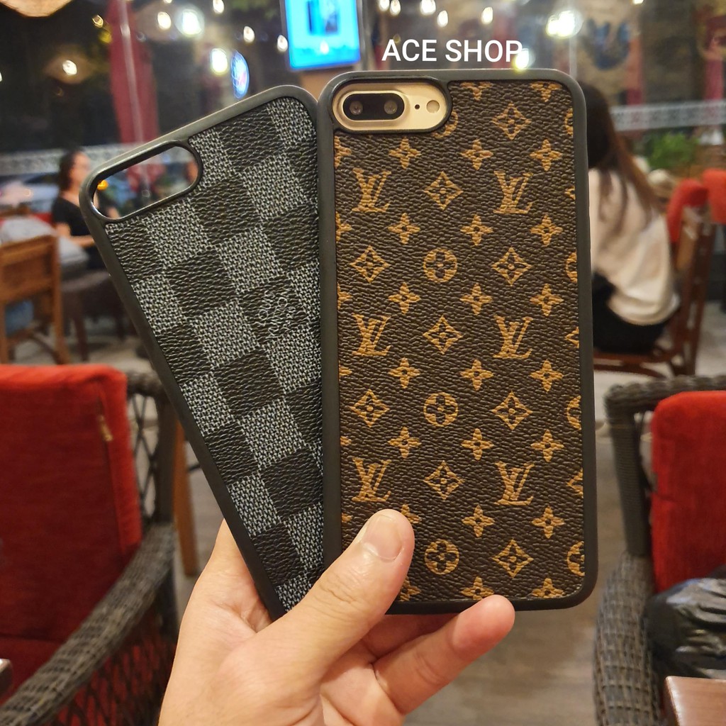 Ốp L V, Burberry IP X, Xs, Xs Max, XR,7plus,8plus,11,11pro,11promax,12,12pro,12promax da Canvas lót nhung bảo vệ máy