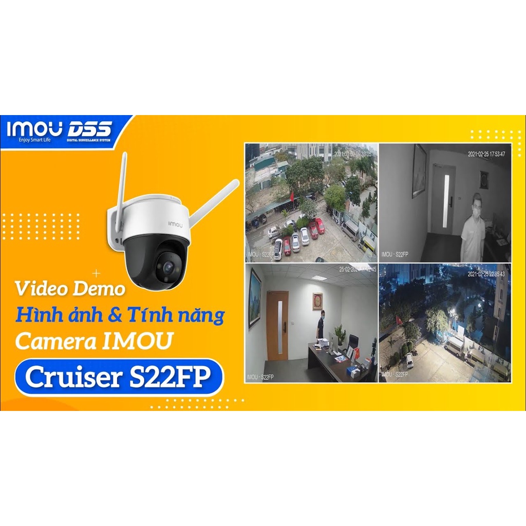 Camera Wifi IMOU IP Không Dây Thông Minh Full HD IPC-S22FP có màu ban đêm