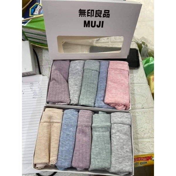 Hộp 5 quần lót muji cottom kháng khuẩn xuất nhật