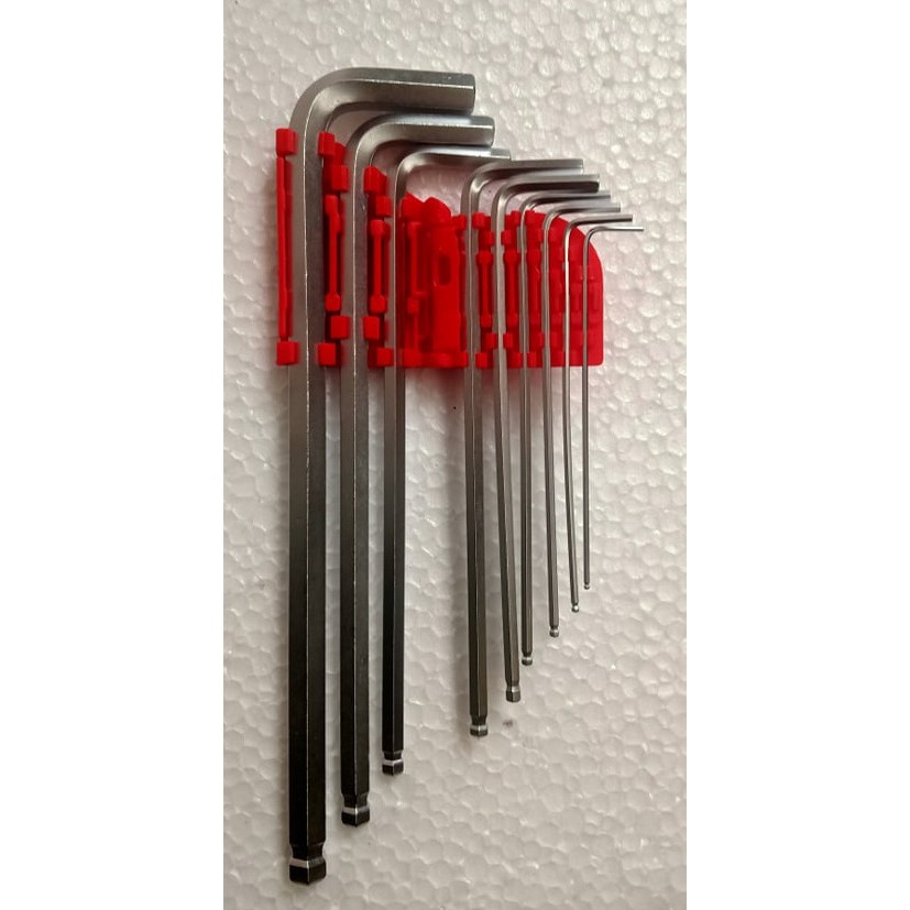 Bộ Lục Giác Bi HEX KEY 9 Đầu Loại Dài (Chính Hãng)