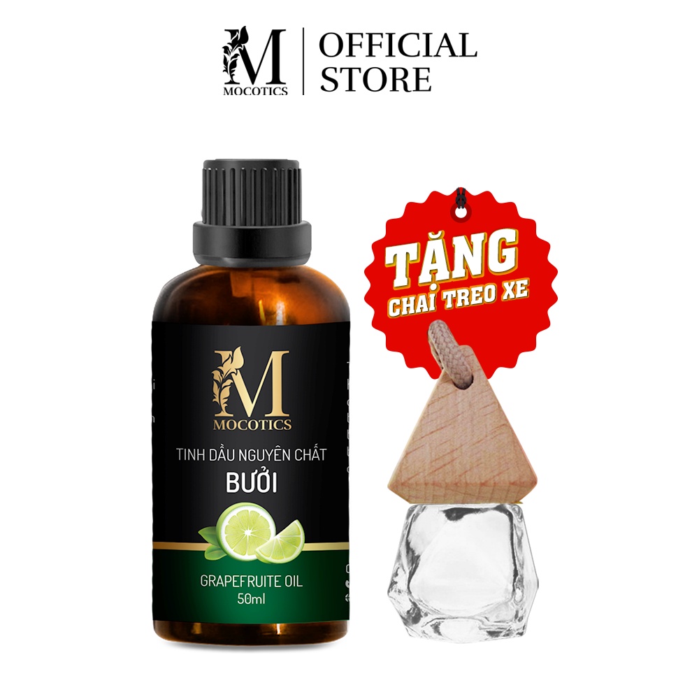 Tinh dầu bưởi Mocotics Chai 50ML | 100% Thiên Nhiên Nguyên Chất | Xông Thơm Phòng | Tặng lọ treo tinh dầu treo xe