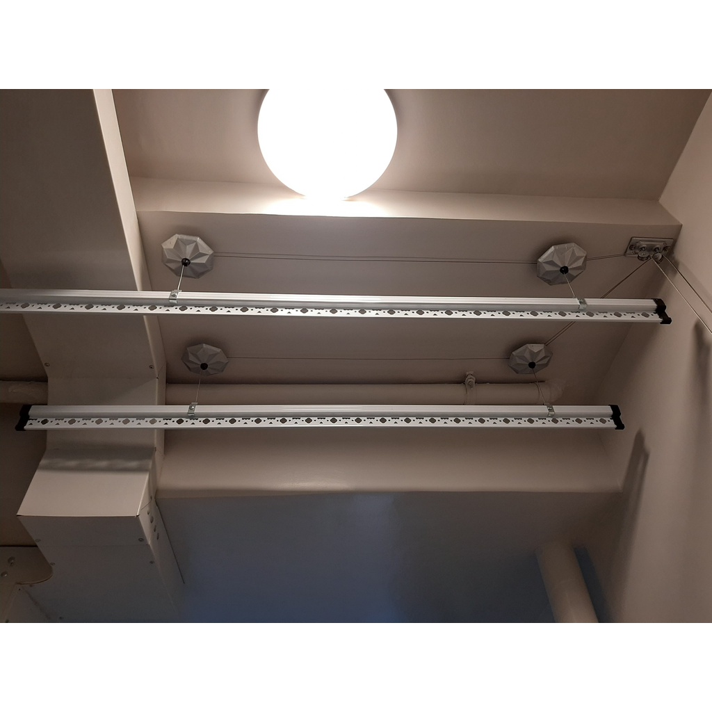 2 Thanh phơi nhôm giàn phơi quần áo, thanh phơi giàn phơi Hòa Phát, Thanh phơi quần áo