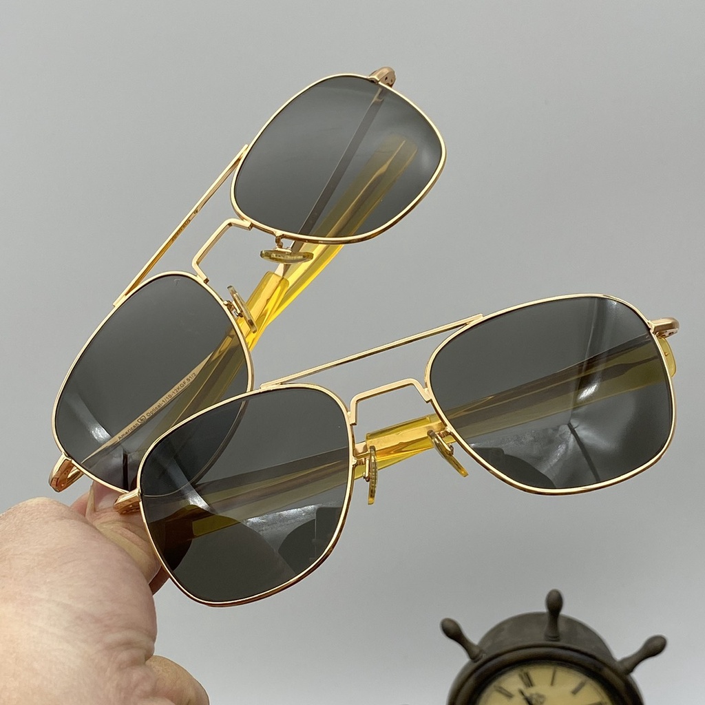 Kính râm Usa ⚡ SIÊU ĐẸP ⚡ Kính cơn usa mắt kính thủy tinh, chuôi mái chèo ve tán, mạ vàng 12k cực đẳng cấp và sang trọng