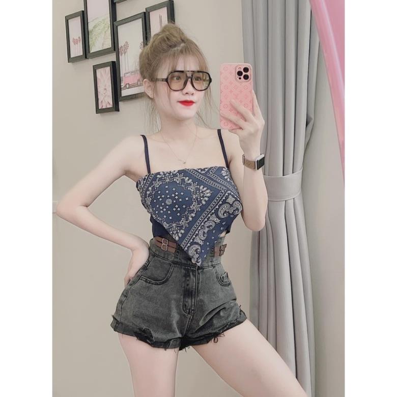 ÁO YẾM 2 DÂY KHĂN LỤA THỔ CẨM PHA LEN MTG