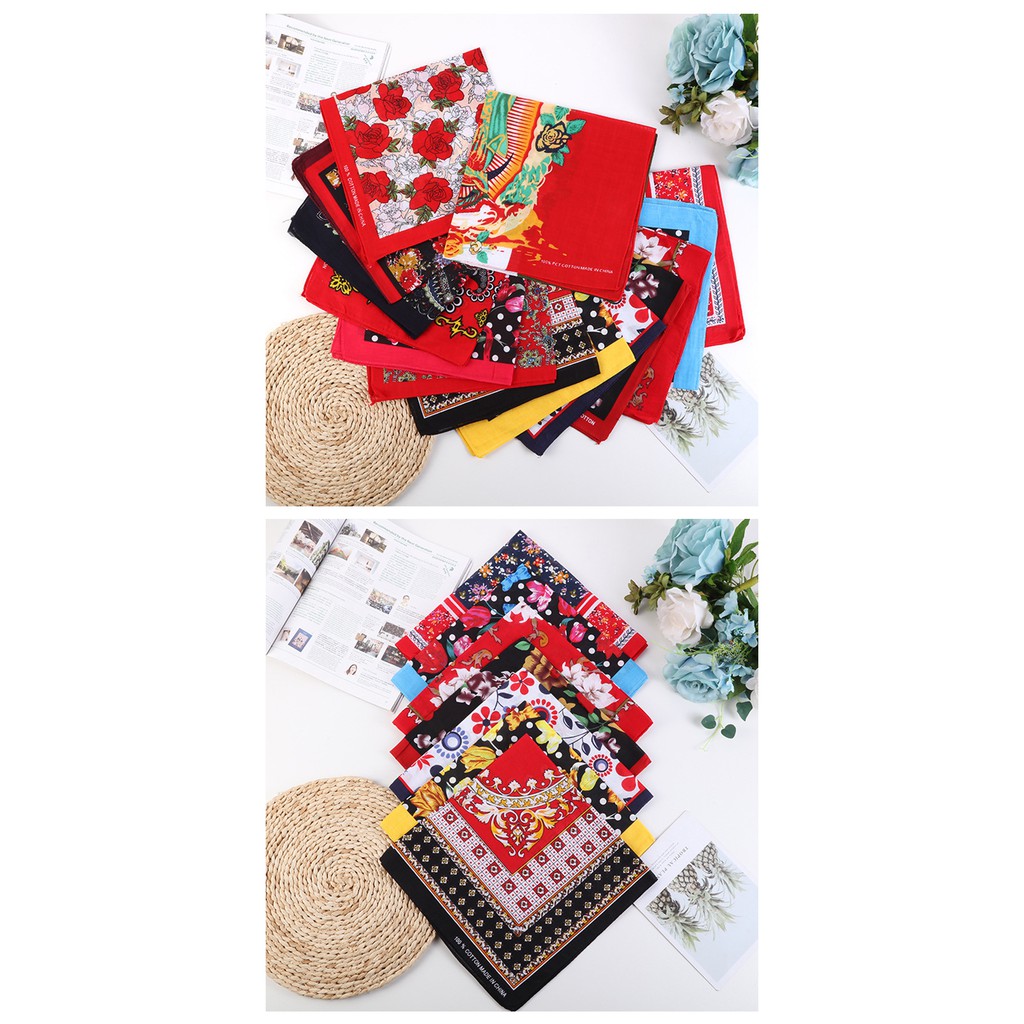 Khăn Bandana phong cách Vintage dễ thương 54x54cm - BDN06