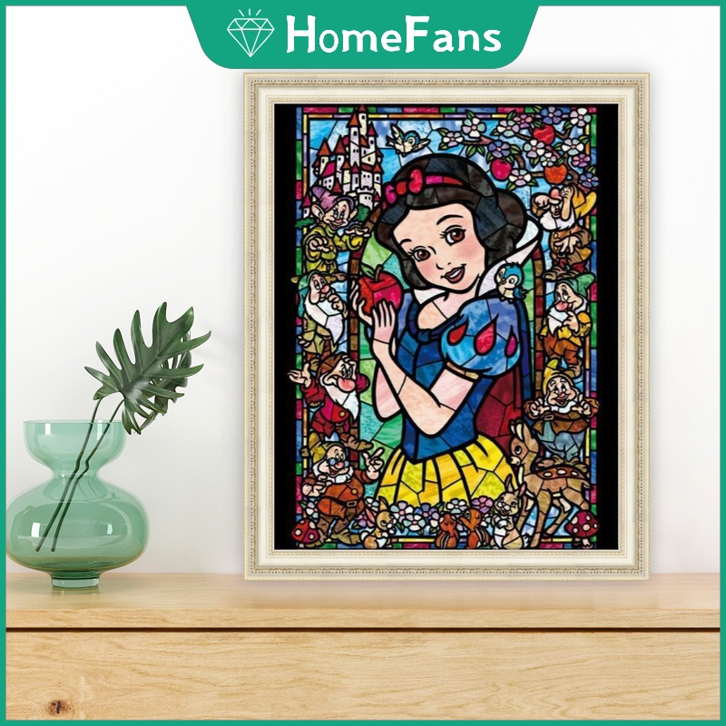 Bộ Tranh Đính Đá 5D Tự Làm 40x50cm Hình Công Chúa Disney