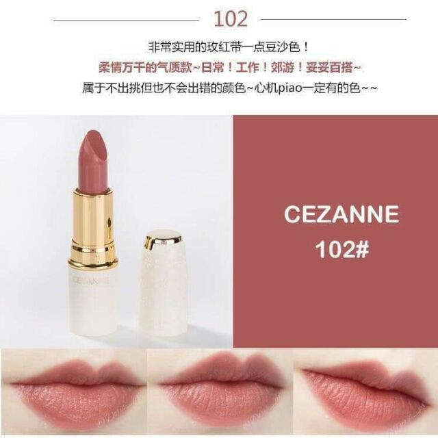 Son lỳ Cezanne Nhật Bản màu 102 Cam đất