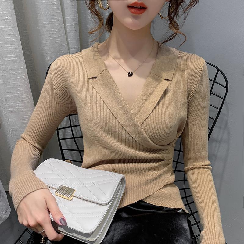 Áo Sweater Dệt Kim Cổ Trái Tim Xinh Xắn Cho Nữ | BigBuy360 - bigbuy360.vn