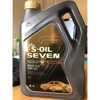 Dầu nhờn động cơ S-OIL GOLD9 PAO C3- SN/CF 5W30