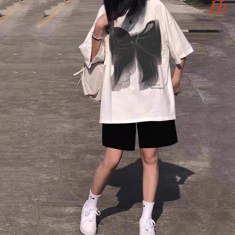 Bộ áo nơ +quần đùi trơn HT11