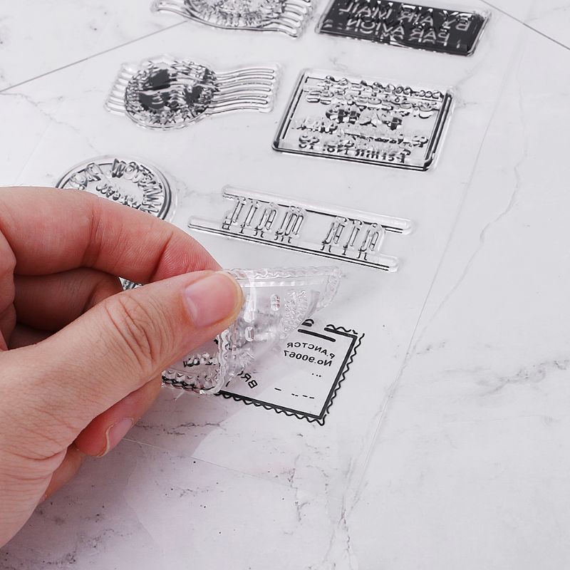 Con Dấu Trong Suốt Bằng Nhựa Pvc Với Họa Tiết Đáng Yêu Dùng Để Trang Trí Scrapbook